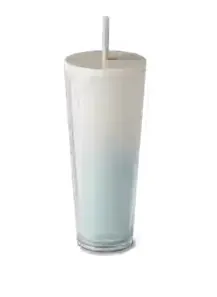 24oz Plastic Straw Tumbler - Sage