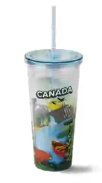 Canada Plastic Straw Tumbler 24oz