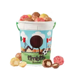 Soccer Timbits Bucket with 30 Timbits