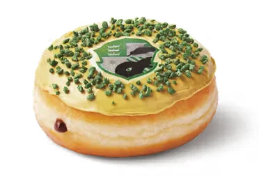 Tim Hortons Slytherin Chocolate Pistachio Donut
