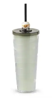 24oz Glow in the Dark Plastic Straw Tumbler w Topper - Mummy